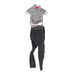 Barbie Ken Fashionistas Pink Bow tie Plaid Shirt Pants‎ ONLY W3954